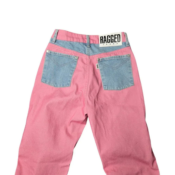 Ragged Priest Dolly Pink Overdyed Mom Jeans Size: 26 - Picture 4 of 7